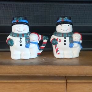 Holiday sugar bowl & creamer